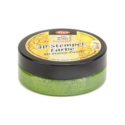 Viva Decor - 3D Stamp Paint 50ml - Grass Green-Metallic