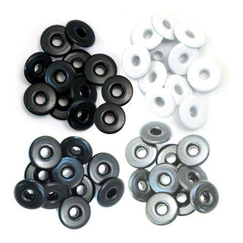 We R Memory Keepers - Wide Eyelets - 40/Pkg - Cool Metal