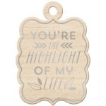We R Memory Keepers - Sheer Metallic Wood Tag - Highlight