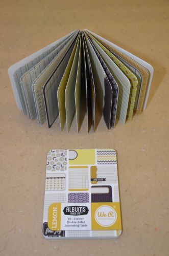 We R Memory Keepers - Albums Made Easy - 3x4 Journaling Cards - Lemon