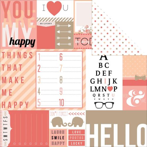 Teresa Collins Designs - You Are My Happy - 12x12" Paper - Hello Tags