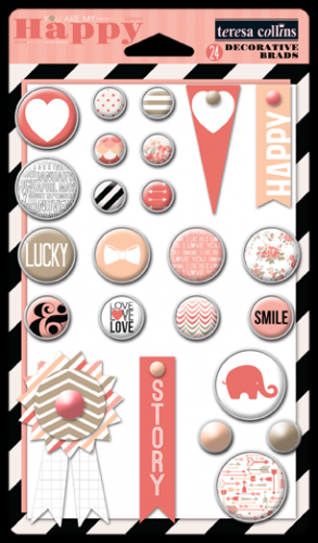 Teresa Collins Designs - You Are My Happy - Decorative Brads