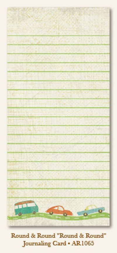 My Minds Eye - Abbey Road - Round and Round Journaling Card