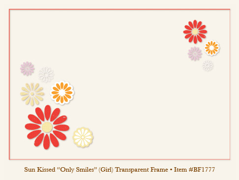 My Minds Eye - Breaking Free - Sun Kissed - "Only Smiles" (Girl) Frame (transparency)