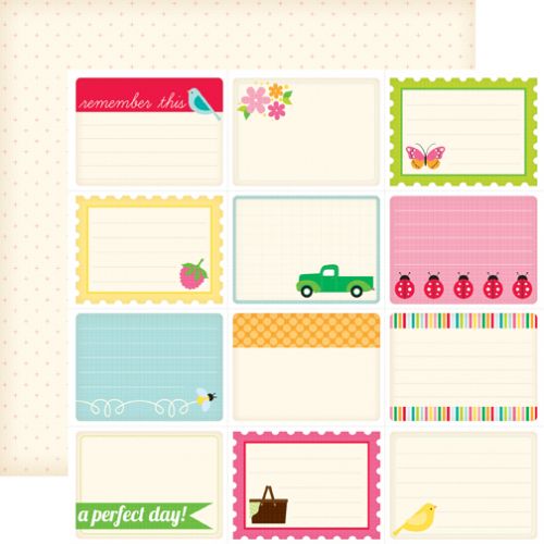 Echo Park - Country Drive - Journaling Cards Paper