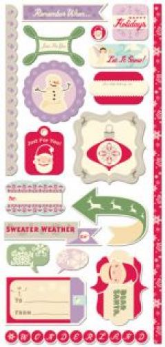 COSMO CRICKET - SUMMER 2010 - MITTEN WEATHER - CARDSTOCK STICKERS
