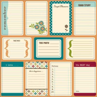 October Afternoon - County Fair - Die Cuts - Journaling Cards