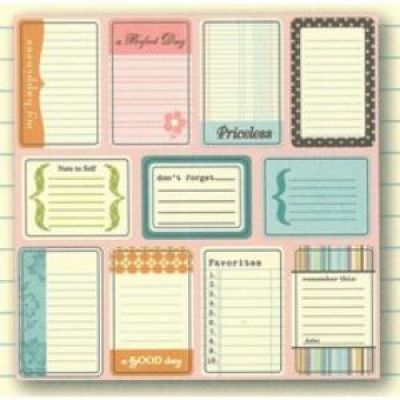 October Afternoon - Daydream - Die Cuts - Journaling Cards