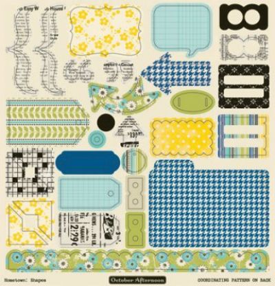 October Afternoon - Hometown -Die Cuts - Shapes