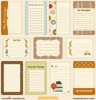 October Afternoon - Weathervane - Die Cuts - Journaling Cards