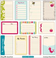 October Afternoon - Cherry Hill - Die Cuts - Journaling Cards