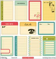 October Afternoon - Thrift Shop - Die Cuts - Journaling Cards