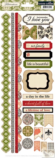 Teresa Collins Designs: Fabrications Linen: Stickers