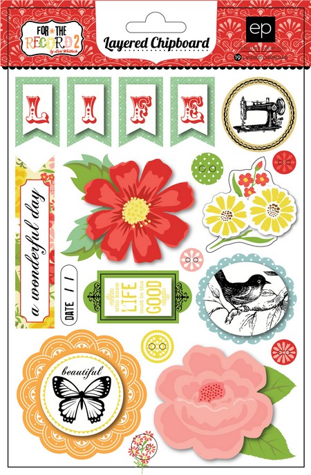 Echo Park Paper Co - For the Record 2 - Tailored -  Layered Chipboard