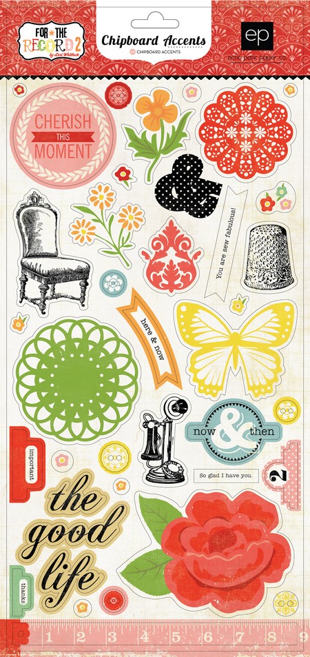 Echo Park Paper Co - For the Record 2 - Tailored -  6x13 Chipboard