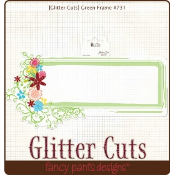 Fancy Pants - Glitter Cuts - Green Frame