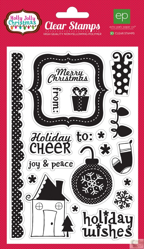 Echo Park Paper - Holly Jolly - Clear Stamp Set