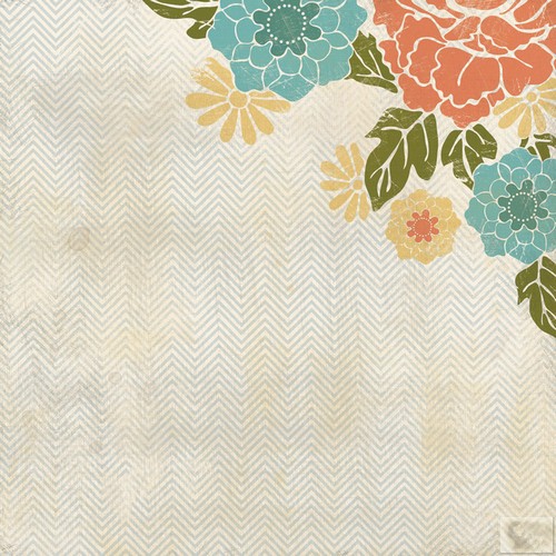 My Minds Eye - Indie Chic - Citron - Party - Lovely 12X12 Paper