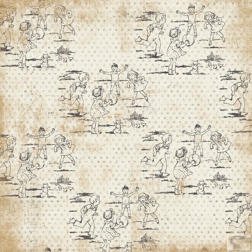 My Minds Eye - Kraft Funday -Everyday Fun - 12 x 12 Paper -Fun & Games