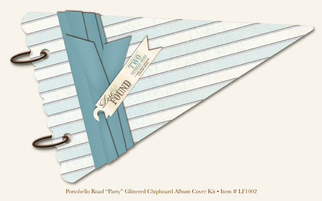 My Minds Eye - Lost & Found - Portobello Road "Party" Glittered Chipboard Album Cover Kit