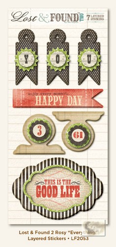 My Minds Eye - Lost and Found 2 - Rosy - Everything Layered Stickers