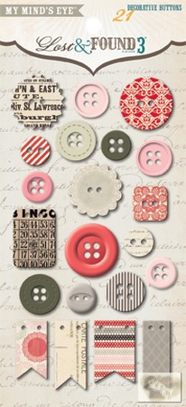 My Minds Eye - Lost & Found 3 - “Ruby” Buttons
