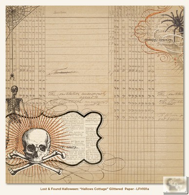 My Minds Eye - Lost & Found Halloween - Hallows Cottage Glittered Paper