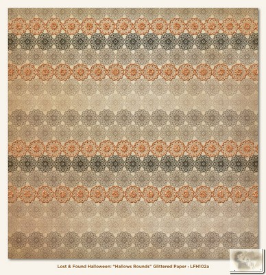 My Minds Eye - Lost & Found Halloween - Hallows Rounds Glittered Paper