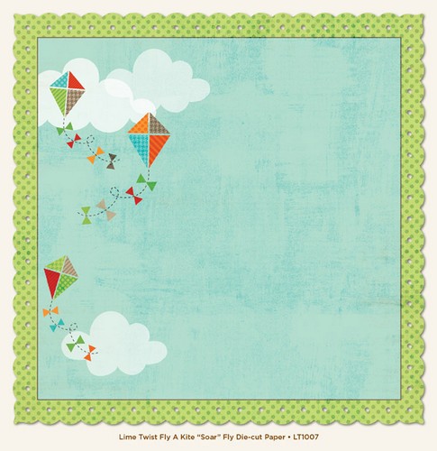 My Minds Eye - Lime Twist - Fly a Kite - Soar - Fly Die-cut Paper