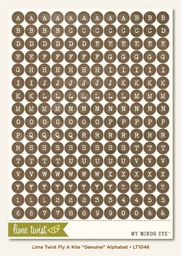 My Minds Eye - Lime Twist - Fly a Kite - Genuine - Alphabet