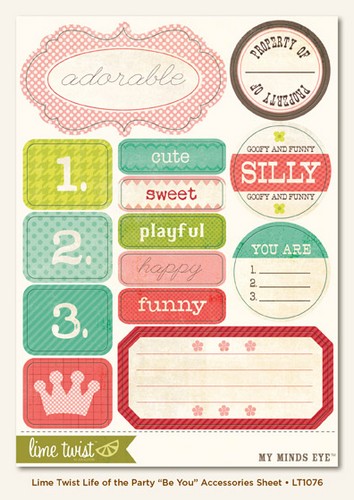 My Minds Eye - Lime Twist - Life of the Party - Be You - Accessories Sheet