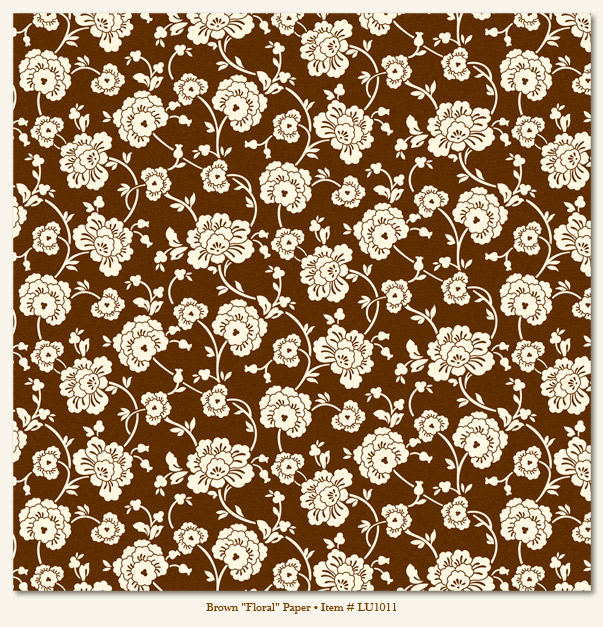 My Minds Eye - Lush - Brown Floral Paper
