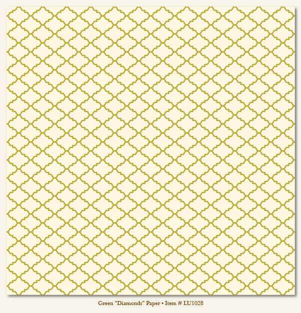 My Minds Eye - Lush - Green Diamonds Paper