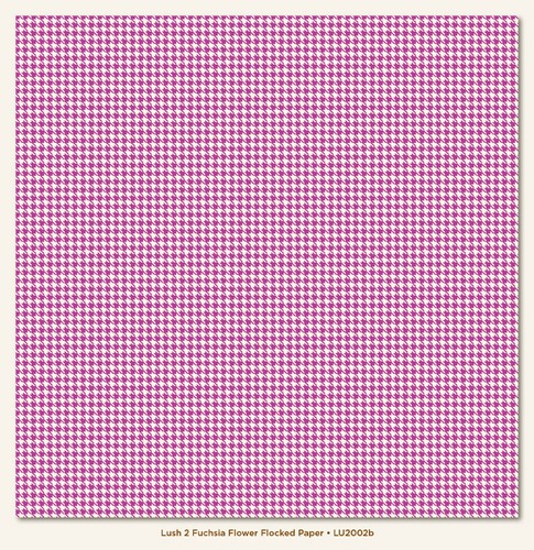 My Minds Eye - Lush Fuchsia Houndstooth Paper