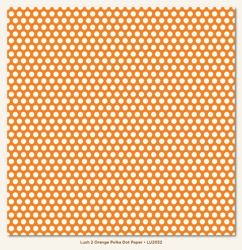 My Minds Eye - Lush Orange Polka Dot Paper