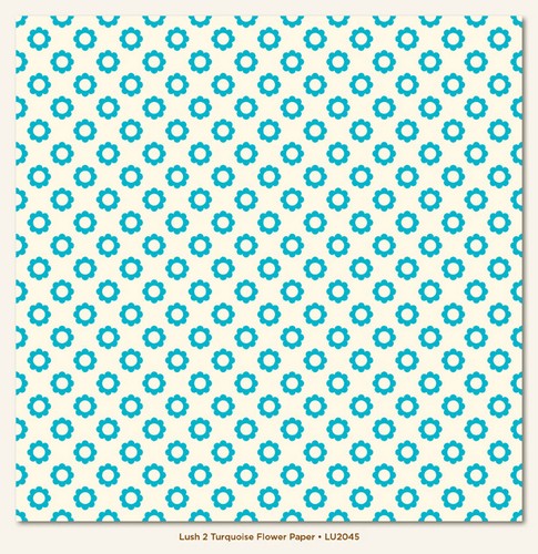My Minds Eye - Lush - Turquoise - Flower Paper