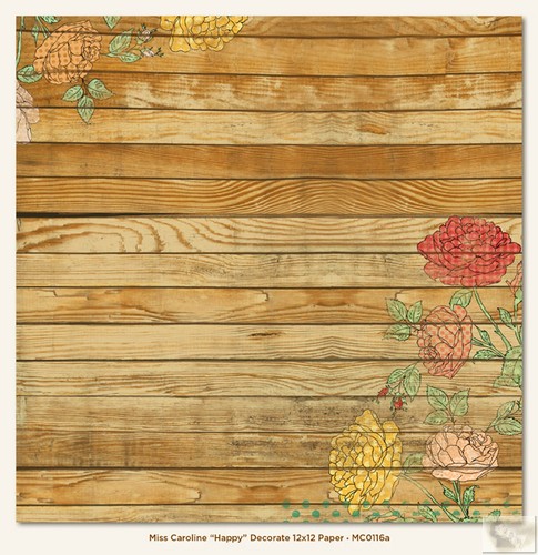 My Minds Eye - Miss Caroline - Howdy Doody - Happy Decorate 12 x 12 Double Sided Paper