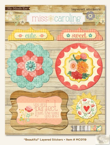 My Minds Eye - Miss Caroline - Howdy Doody - Beautiful Layered Stickers