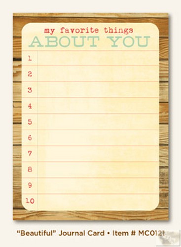 My Minds Eye - Miss Caroline - Howdy Doody - Beautiful Journal Card