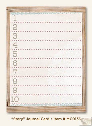 My Minds Eye - Miss Caroline - Fiddlesticks - Story Journal Card