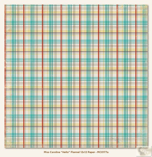 My Minds Eye - Miss Caroline - Dilly Dally - Hello Flannel 12 x 12 Double Sided Paper