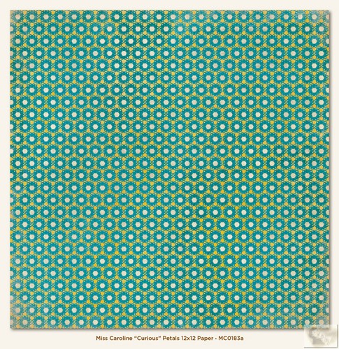 My Minds Eye - Miss Caroline - Dilly Dally - Curious Petals 12 x 12 Double Sided Paper