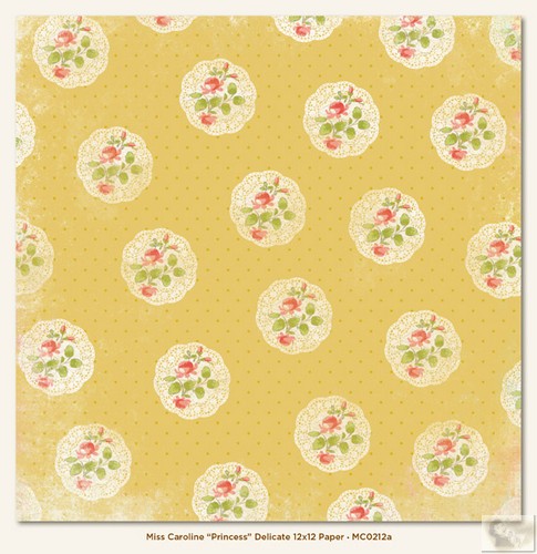 My Minds Eye - Miss Caroline - Dolled Up - Princess Delicate 12 x 12 Double Sided Paper