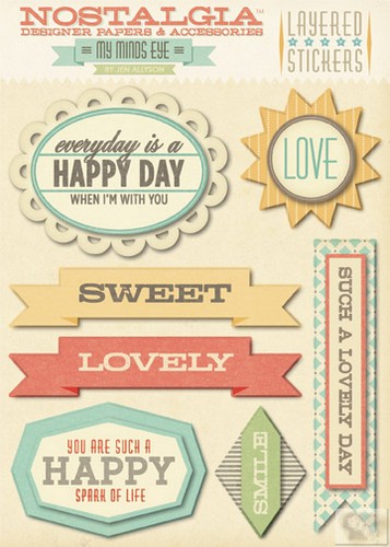 My Minds Eye - Nostalgia - Layered Sticker