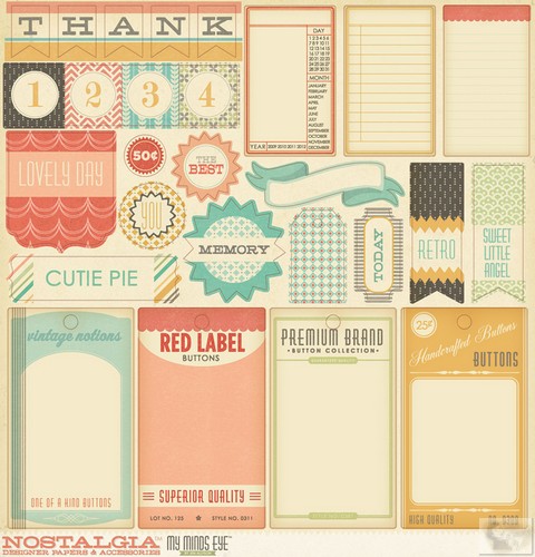 My Minds Eye - Nostalgia - Accessories Sheet