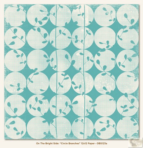 My Minds Eye - On the Bright Side - Colour Scheme Two: Circle Branches 12 x 12 Double Sided Paper