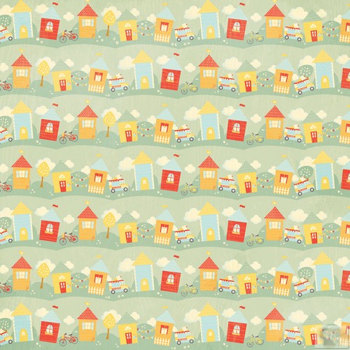 My Minds Eye - On The Sunny Side - In The Neighborhood - 12X12 Paper