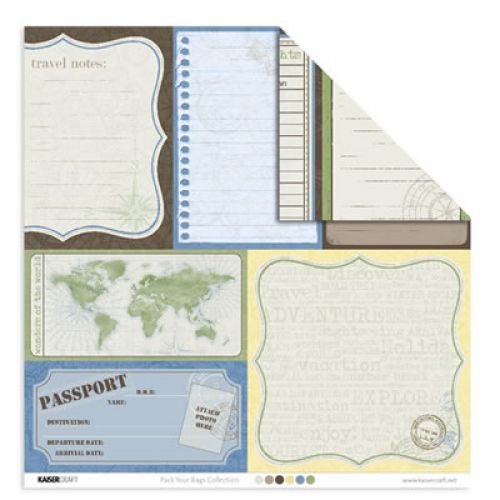 Kaisercraft - Pack Your Bags Collection - Paper - Itinerary