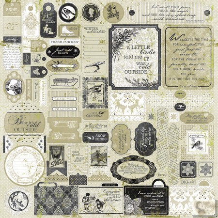 Authentique - Peaceful - Details 12 x 12 Sticker Sheet