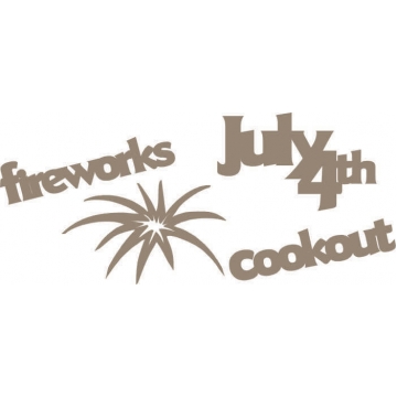 Plain Jane - Chipboard Laser Cuts - 4th Of July